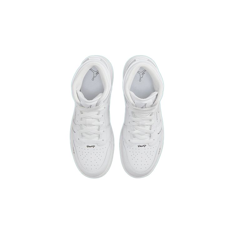 Air Jordan 1 Mid GS Schematic Dětské tenisky Bílá Černá DQ1864-100