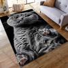 Gray Cat Carpet for Living Room Game Rugs Soft Floor Cartoon Rugs Bathroom Rug Mat Yoga Mat Home Decor Rugs for Bedroom