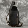 Crazy Horse Leather Breast Bag Men'S Summer And Autumn Leather Oblique Span Bag Cowhide Shoulder Bag Commuter Outdoor Leisure Backpack