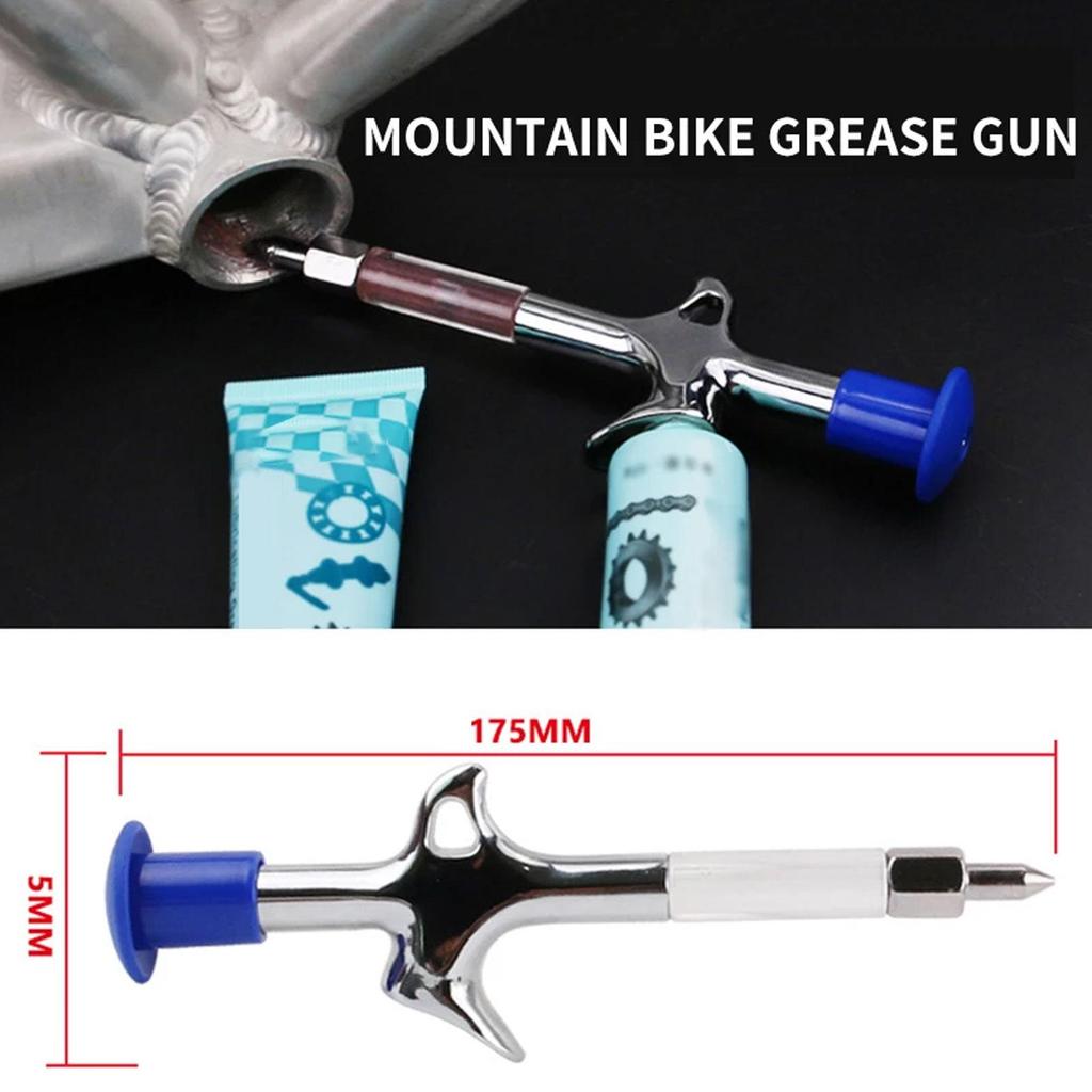 1PCS Bicycle Aluminum Grease Gun Aluminum Alloy MTBBike Bearing Hub Grease Syringe Bike Lubrication Tool For Bottom Bracket
