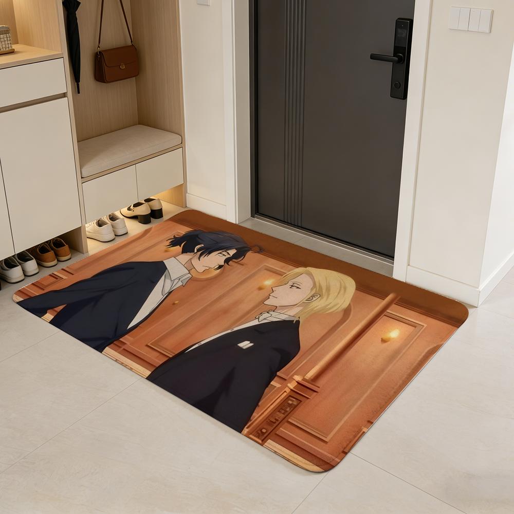 

anime M-Moriarty the Patriot Floor Mat Flannel Door Mat Non-Slip Absorbent Washable Indoor Home Rug 40x60cm