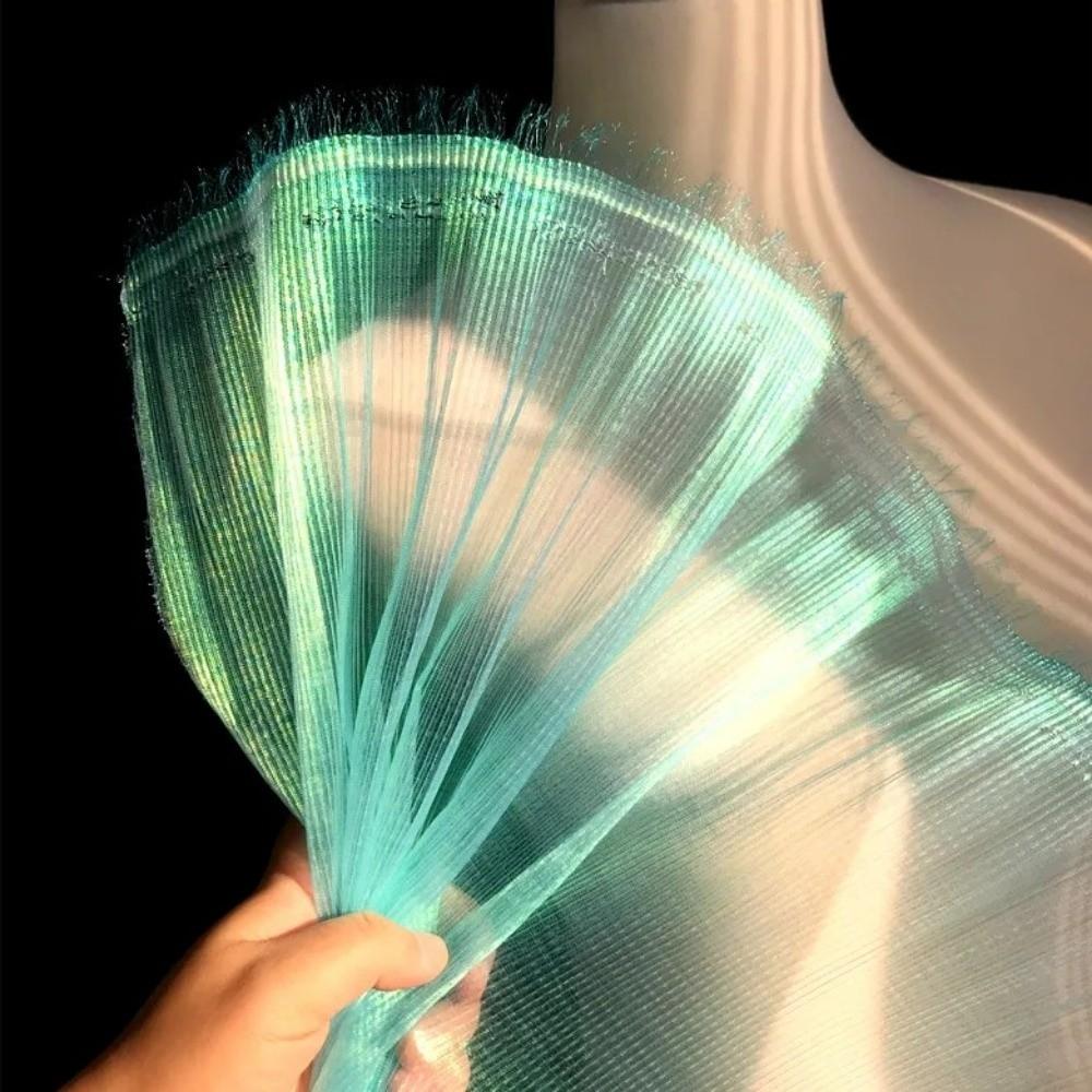 Pleated Designer Cloth 100x150cm Apparel Sewing Fabrics Fashion Organza Fabric  Wedding Dress