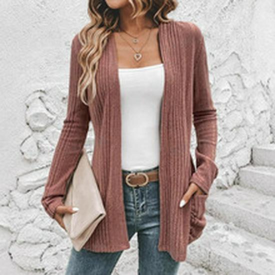 2025 Autumn Fashion Women's Knit Cardigan: Chic Long Sleeve Casual Jacket