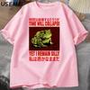 I Remain Silly Frog Graphic T Shirts Funny Metal Print Unisex Clothing Oversize Tshirts Male Tshirt Printed Japanese Top Summer