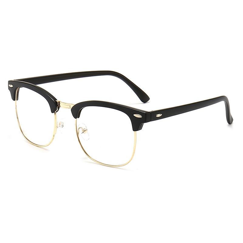 Classic Sunglasses Retro Rice Nail Half Frame Sunglasses Trendy Film Reflective Glasses Toad Glasses Sunglasses