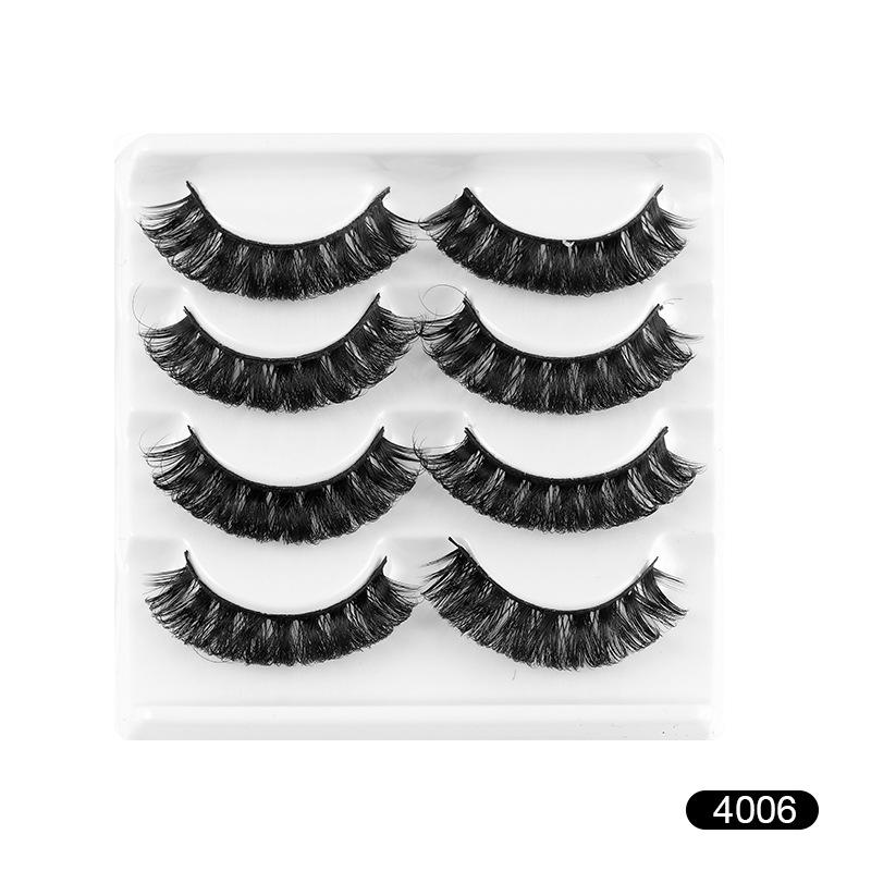 New Arrival D Curved Russian Curl False Eyelashes Chemical Fiber Eyelashes Thick Curl