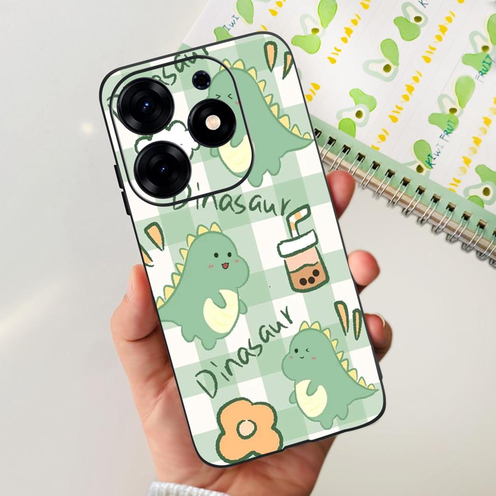 For Tecno Spark 10 Pro Spark 10C Case  Spark 9 Pro Spark 8c spark 7 Back Cover Bumper Clear Soft TPU Silicone Cute Cat Cartoon