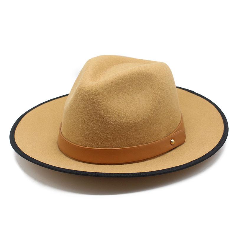 

Casual Belt Woolen Felt Jazz Top Hat Outdoor Shopping Concave Warm Wool Felt Hat M（56-58cm） верблюд