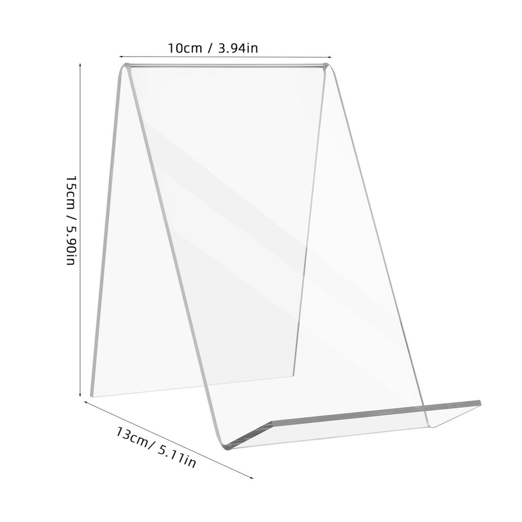 STOBOK Acrylic Stands, Display Stands, 6-Piece Tabletop Display Stand, Book Stand, Record Stand, Bookshelf, Clear Acrylic Base, Display Shelf