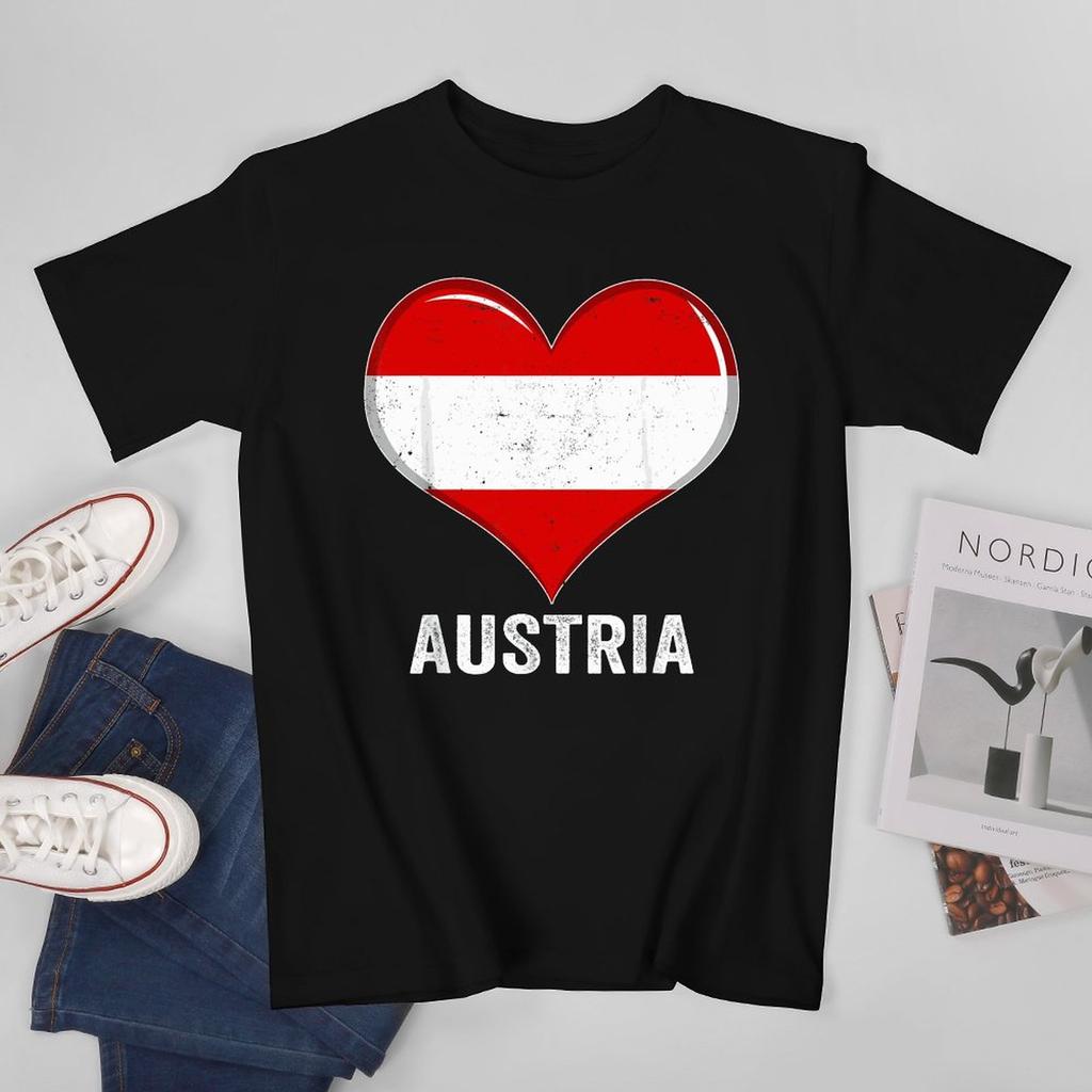 More Design Austria Flag Austrian Unisex Tshirt Tees Tshirt Oneck T Shirts Unisex Boys Clothing 100 Cotton