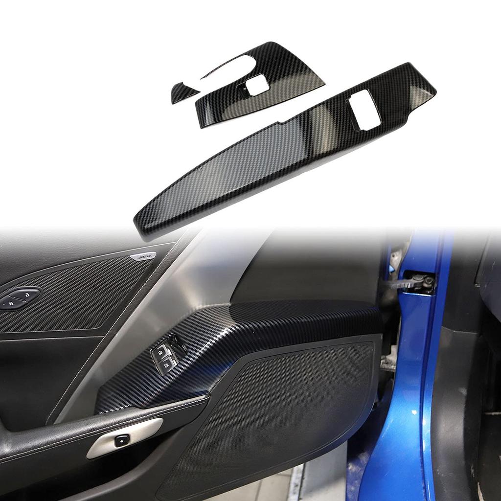 Carbon Fiber Window Lift Trim Switch Panel Decorations for Chevrolet Corvette C7 2014-2019 Accessories