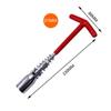 Universal Spark Plug Socket Wrench Set with T-Handle Durable CR-V Steel High Torque round Head for Car & Motorcycle Maintenance