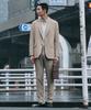 Stco [Summer Setup] Two-Tone Texture Lightweight Setup Set_Beige (Relaxed Fit)_Sejvb05Set