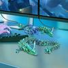 3D-Druck Kristall Drachen Ornament Handheld Aktivität Gelenk Drachen Spielzeug Bastelarbeiten Strahlende Farbe Kinderspielzeug zur Stressbewältigung