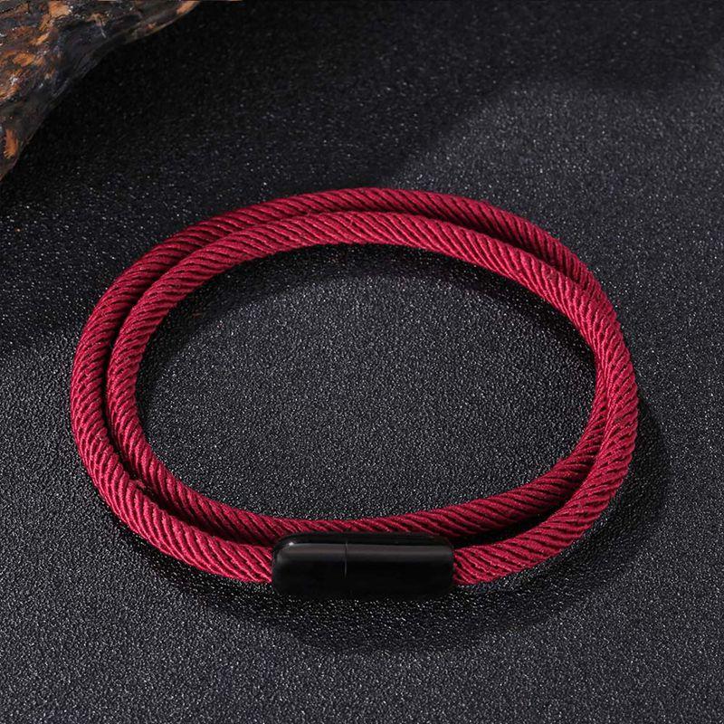 Fashion Wrap Cotton Rope Bracelet Men Bangles Sproty Chain Link Male Charm Bracelet Women Jewelry