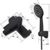 2025 New Shower Set Rain Shower Black Bathtub Faucet With Hand Shower And Faucet Shower Head Shower Set For Bathtub And Bathroom (black)