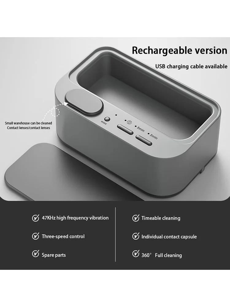 Xiaomi 48Khz Cleaning Machine Ultrasonic Cleaner Double Bin Vibration Full Cleaning Jewelry Household Adjustable CleanerNew