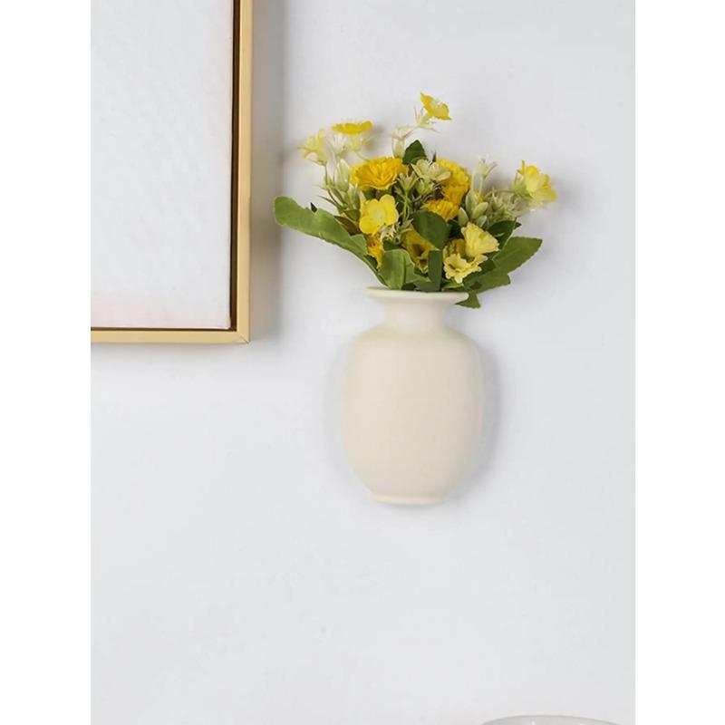 1pc-Magic Silicone Vase Wall Mount Self Adhesive Flower Pot Hanging Decorative Reusable Wall-Mounted Flower Vase Home Decor