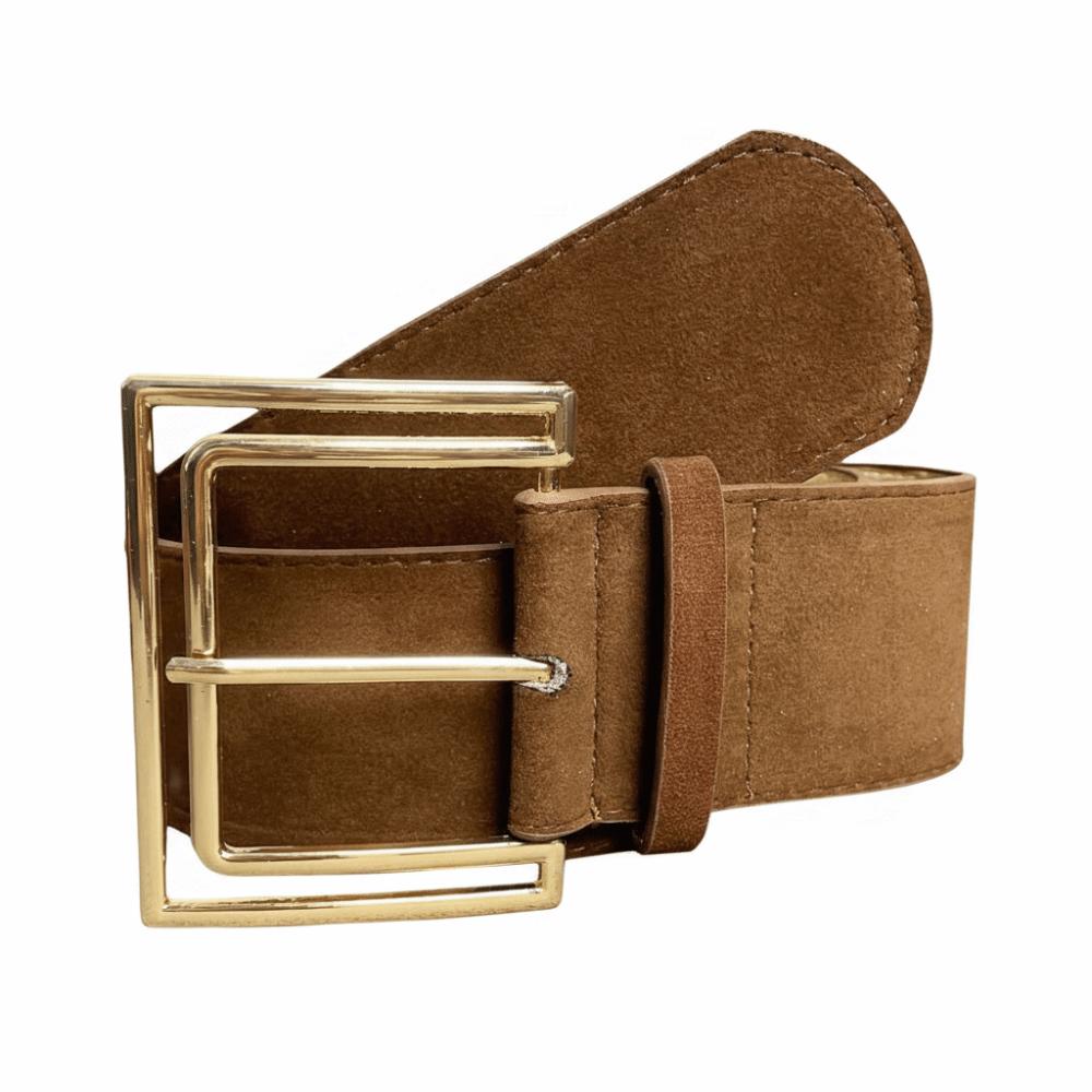 Pin Buckle Suede Leather Belt Versatile Wide Waistband Women Waist Belt  Coat Skirt Decoration