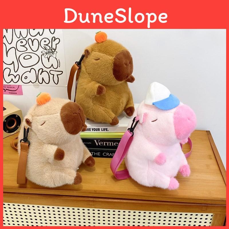 Cute Capybara Backpack For Women With Plush Material And Cartoon Design For Daily Use