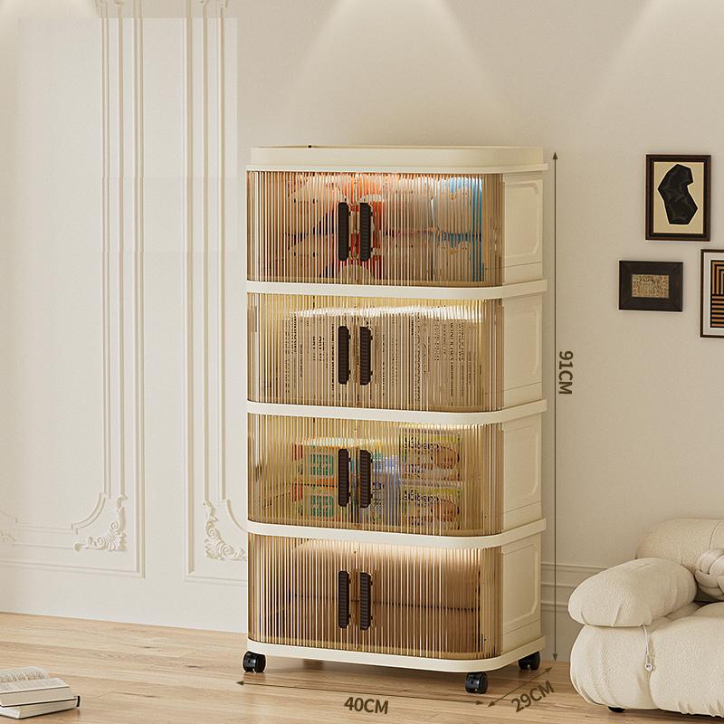 Folding Storage Cabinet Storage Box Multi-layer Wardrobe Multi-layer Clothes Storage Cabinet Foldable Transparent Storage Cabinet