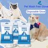 6/12/30pcsCat Dog Disposable Glove Towels Pet Wash Free Glove No Rinse Washing Gloves Towels Deodorizing Dry Cleaning Wet Towels