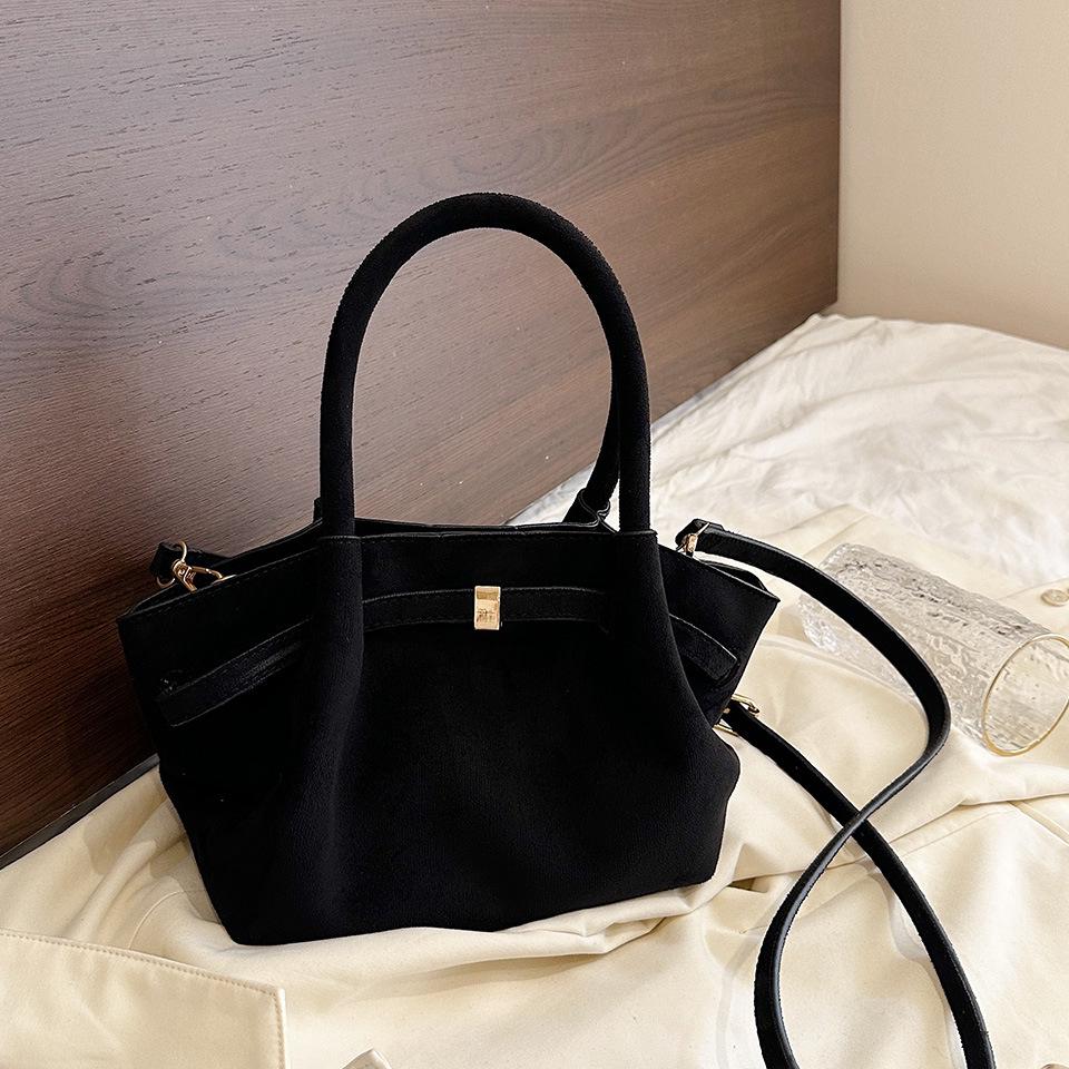 Women's Frosted Velvet Tote: 2025 Crossbody Commuter Handbag