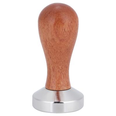 Stainless Steel Manual Coffee Powder Flat Tamper with Wood Handle Kitchen Accessories 49mm