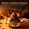 Creativo 1130 Piezas Teléfono Vintage Carrusel Bloques de Construcción Teléfono de Disco Clásico Adornos Decoración Ladrillos MOC Juguetes Regalo para Niños
