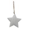 Hill Interiors White Washed Star Christmas Hanging Decoration