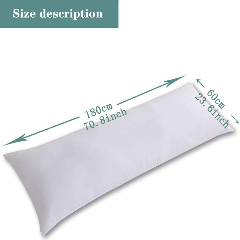 60x180cm Long Dakimakura Hugging Body Pillow Inner Insert Anime Body Pillow Core White Pillow Interior Cushion Enough Filling