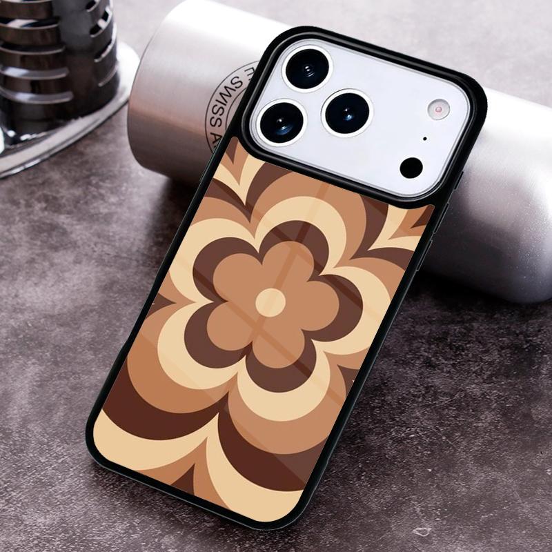 Latte Love Brown Heart Aesthetic Phone Case for iPhone 17 16 15 Pro Max Air 14 13 12 11 Plus Shockproof Capa Cover