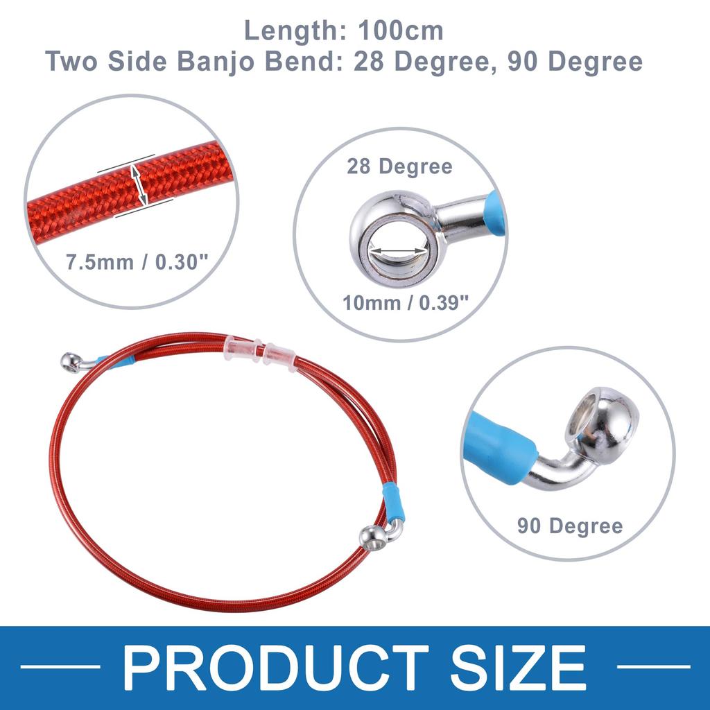 A ABSOPRO Car Brake Hose Oil Line Pipe 100cm AN3