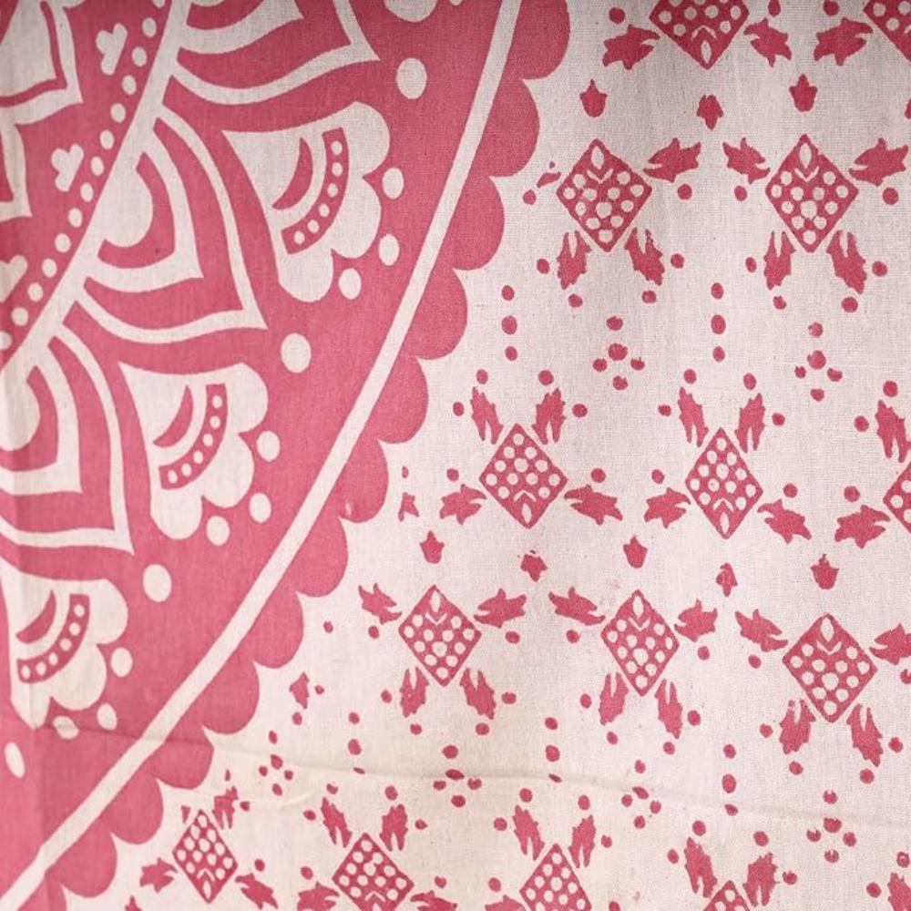 BLESS INTERNATIONAL Beautiful Indian Bohemian Psychedelic Hippie Ombre Window Curtain Panels for Bedroom, Living, Balcony (Pink Omra)