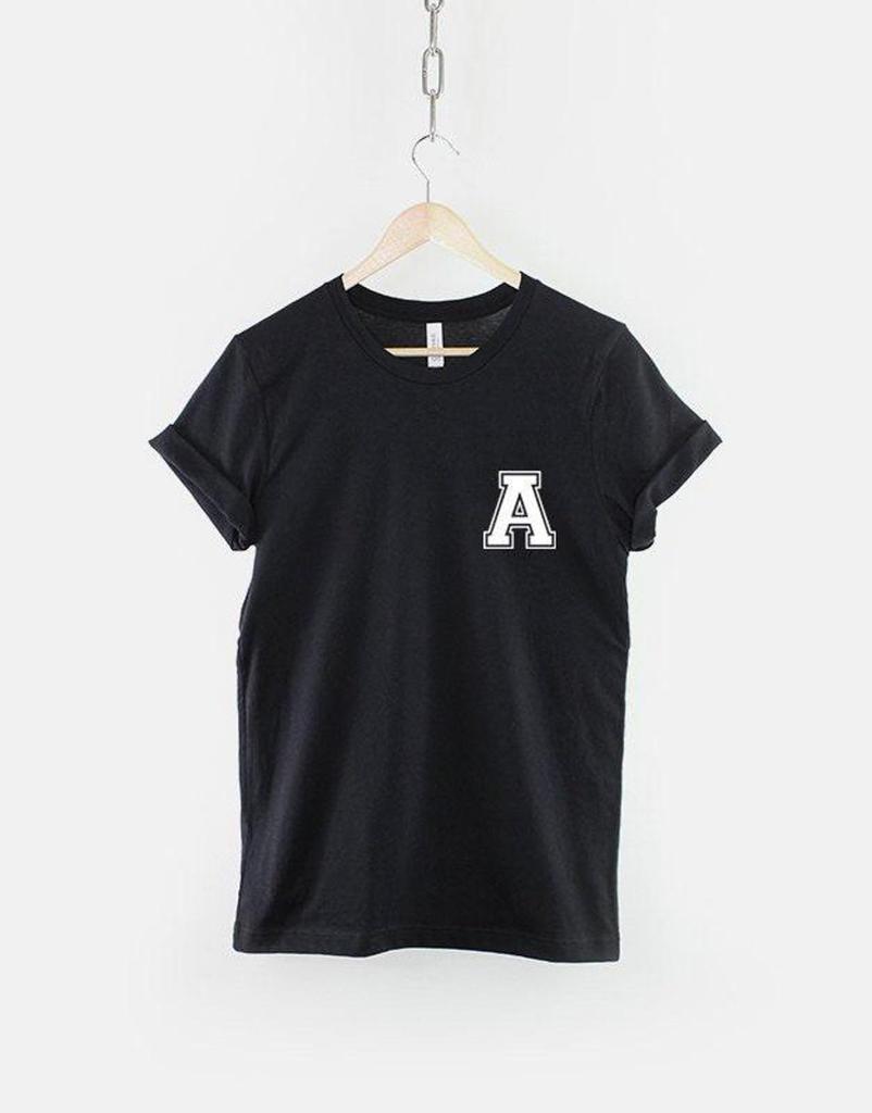 Custom Monogram T-Shirt, Personalized Initial Shirt, Custom Name Graphic Tee, Custom Gift Top