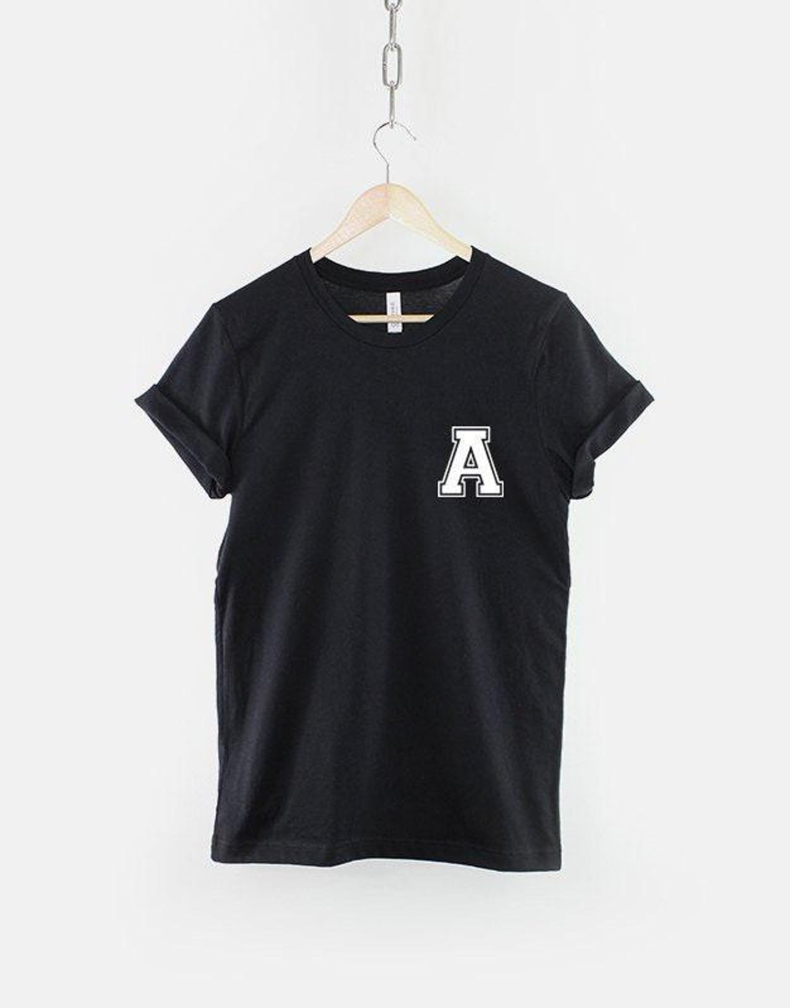 Custom Monogram T-Shirt, Personalized Initial Shirt, Custom Name Graphic Tee, Custom Gift Top 4XL
