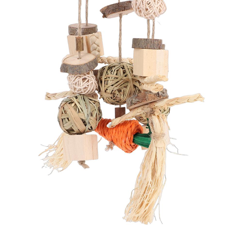 Hanging Rabbit Chew Toys Wood Bunny Cage Treats Teeth Grinding  for Hamster Teeth Grinding Rabbit Teeth Grinding