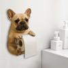 Wall Mounted Dog Paper Roll Holder 3D Printed Animal Paper Towel Holder Decorative Dog Shape Paper Stand for Kitchen Bathroom