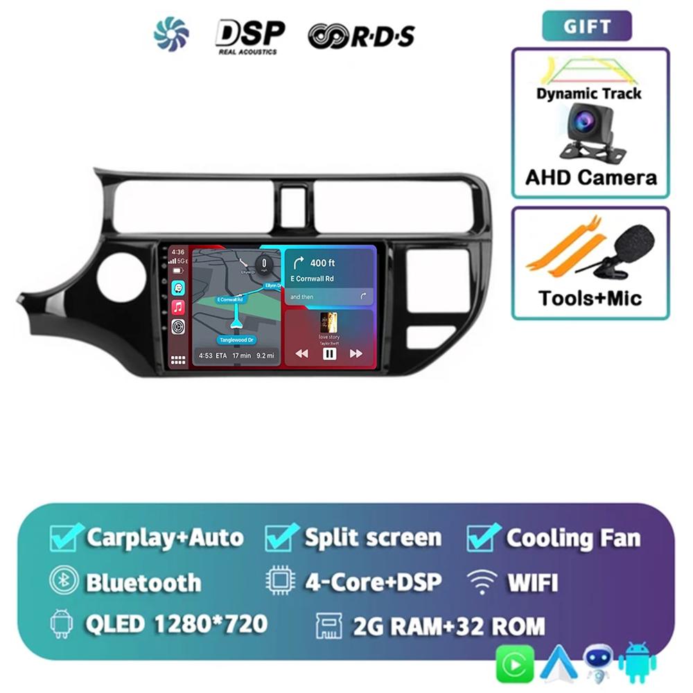 

Android 14 Carplay Автомагнитола для Kia RIO 4 K3 2011 2012 2013 2014 2015 2016 2017 Мультимедийный GPS-плеер Стерео видео SIM DSP