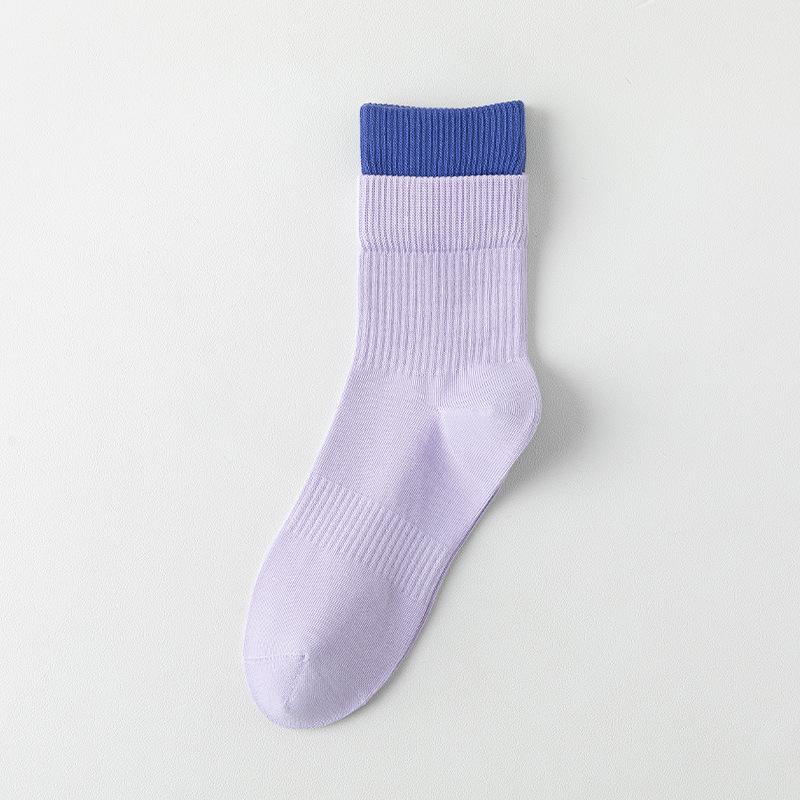 Pure Cotton Socks - Children's Mid-length Socks, Sweat-absorbent, Odor-resistant, Anti-tear, Multi-color Dopamine Sports Socks