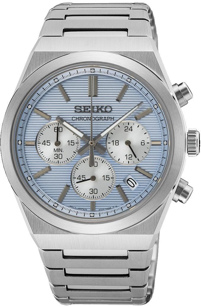 

Seiko Sports Chronograph 40mm Watch SSB459P1 Men s синій