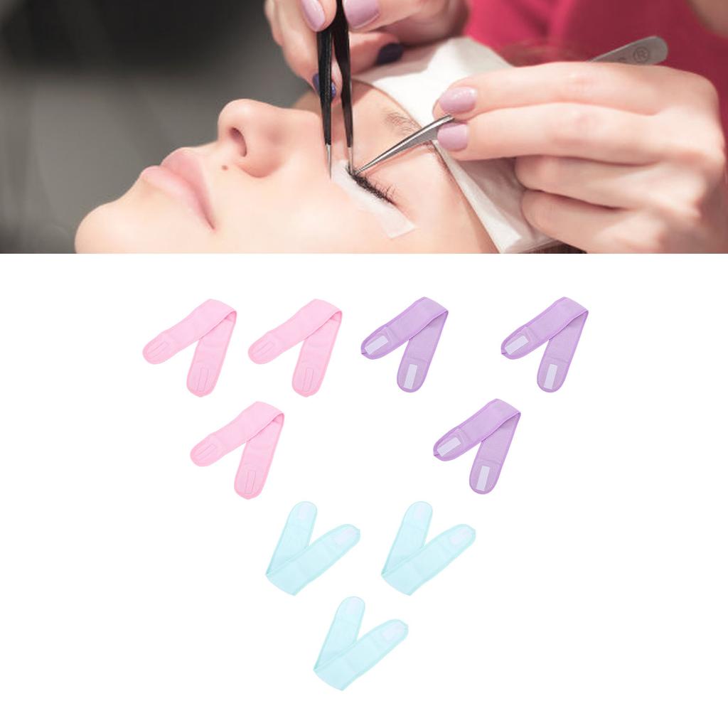3pcs Forehead Pads for Eyelash Extension Japanese Style Lash Extension Headband Wrap Soft Makeup Hai