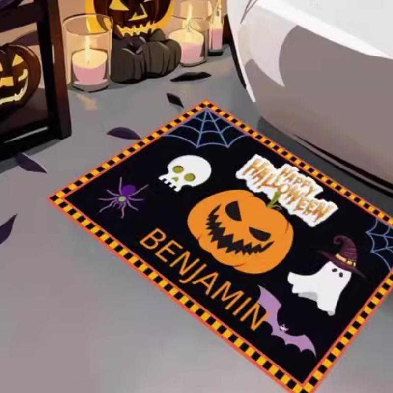 

Halloween Store Diatom Mud Mat—Night Pumpkin Pattern, Non - Slip Rug for Entryway, Bathroom & Washroom Decor 40X60CM(1.3X2FT