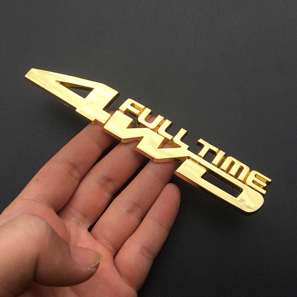 Badge Decals Car Side Fender Decal 4WD Metal Car Sticker 3D Stereo Car Sticker Rear Trunk Emblem