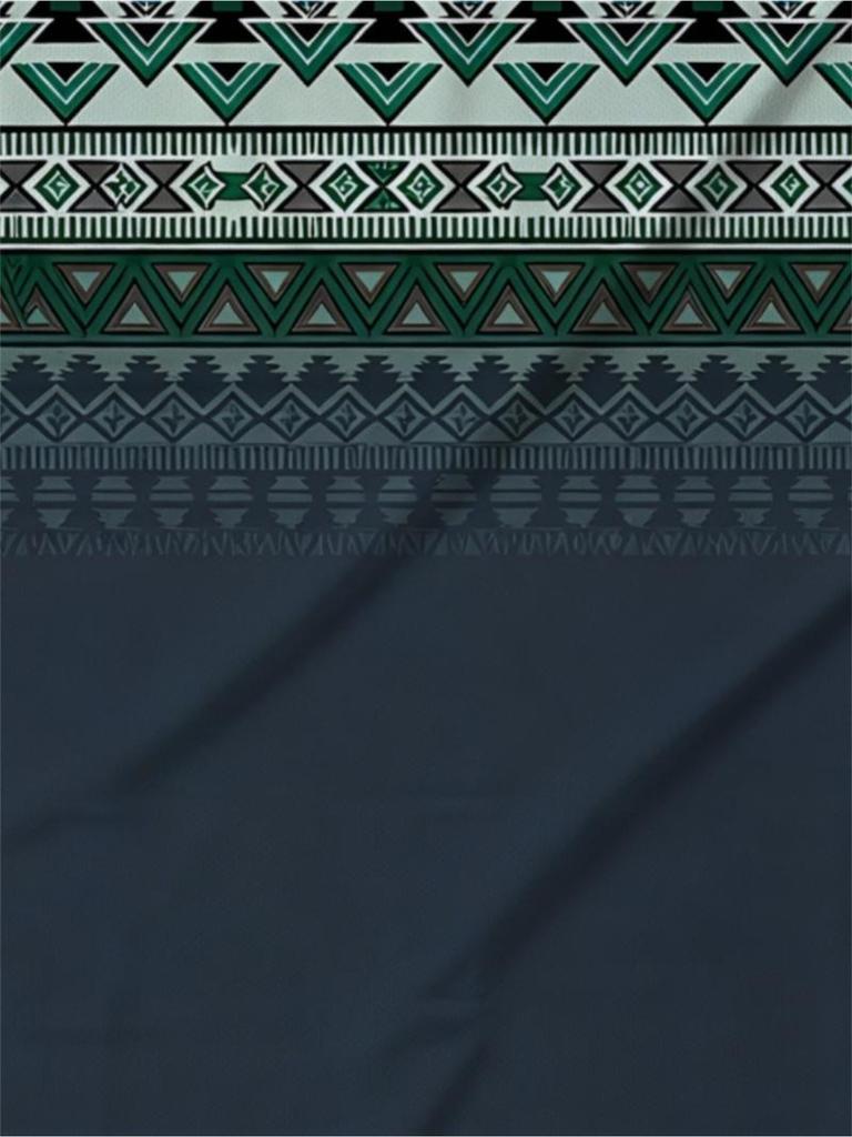 Men's Outdoor Polo Shirt, Ethnic Geometric Pattern, Polyester Fabric, Mixed Color, Multiple Sizes Available, Suitable for Hiking & Outdoor Leisure,