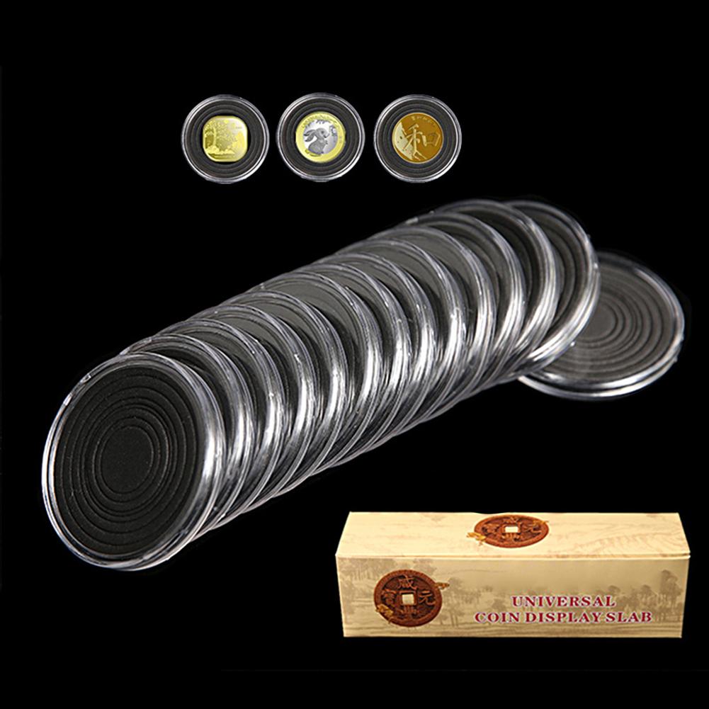 Adjustable Coin Case Coin Capsule Case Home Display Diameter - 46mm 1.8in Snug And Secure Fit Crescent-shaped Opening