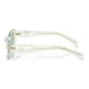 Prada Solid Color Design Acetyl Oval Sunglasses Women's Green