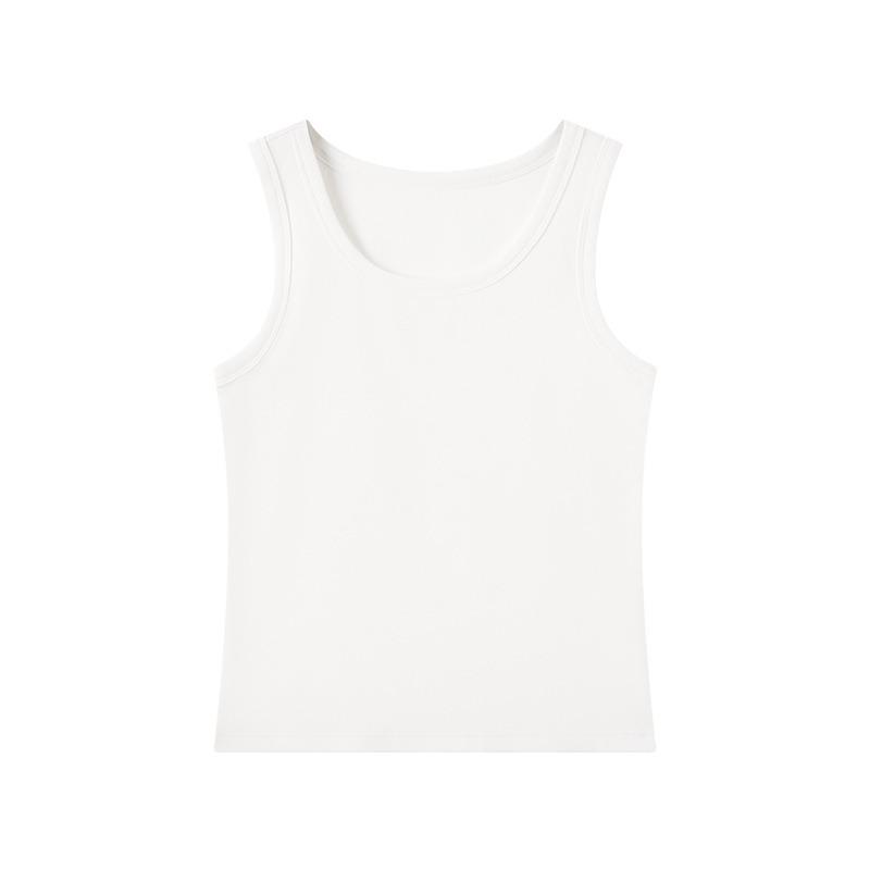 Women's Spring and Summer New Spandex Yarn Solid Colour Vest Pure Desire Slim Thin Short Top Anti-glare Small Suspenders