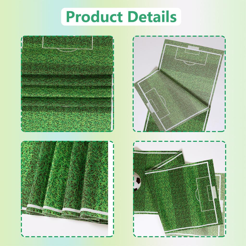 Football Table Runner Soccer Themed Birthday Party Decorations Kids Boys Favors Football Grass Table Cover Baby Shower Supplies