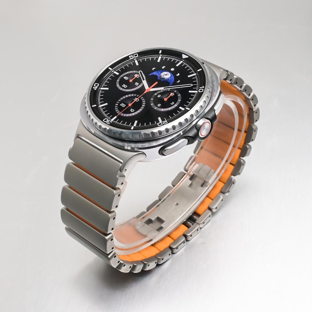 Titanium Fluoroelastomer Rubber Band for Samsung Galaxy Watch Ultra 2025 47mm 8/8Classic 40/44mm 46mm Strap For GALAXY Ultra 47